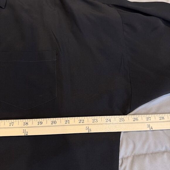 Norma Kamali 100% Silk Black Button Front Blouse Dolman Sleeve Size Medium - Picture 7 of 10